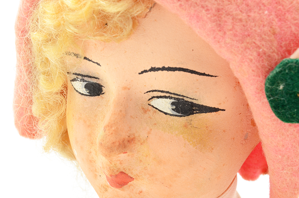 Vintage Hat or Wig Stand with Composite Doll Head