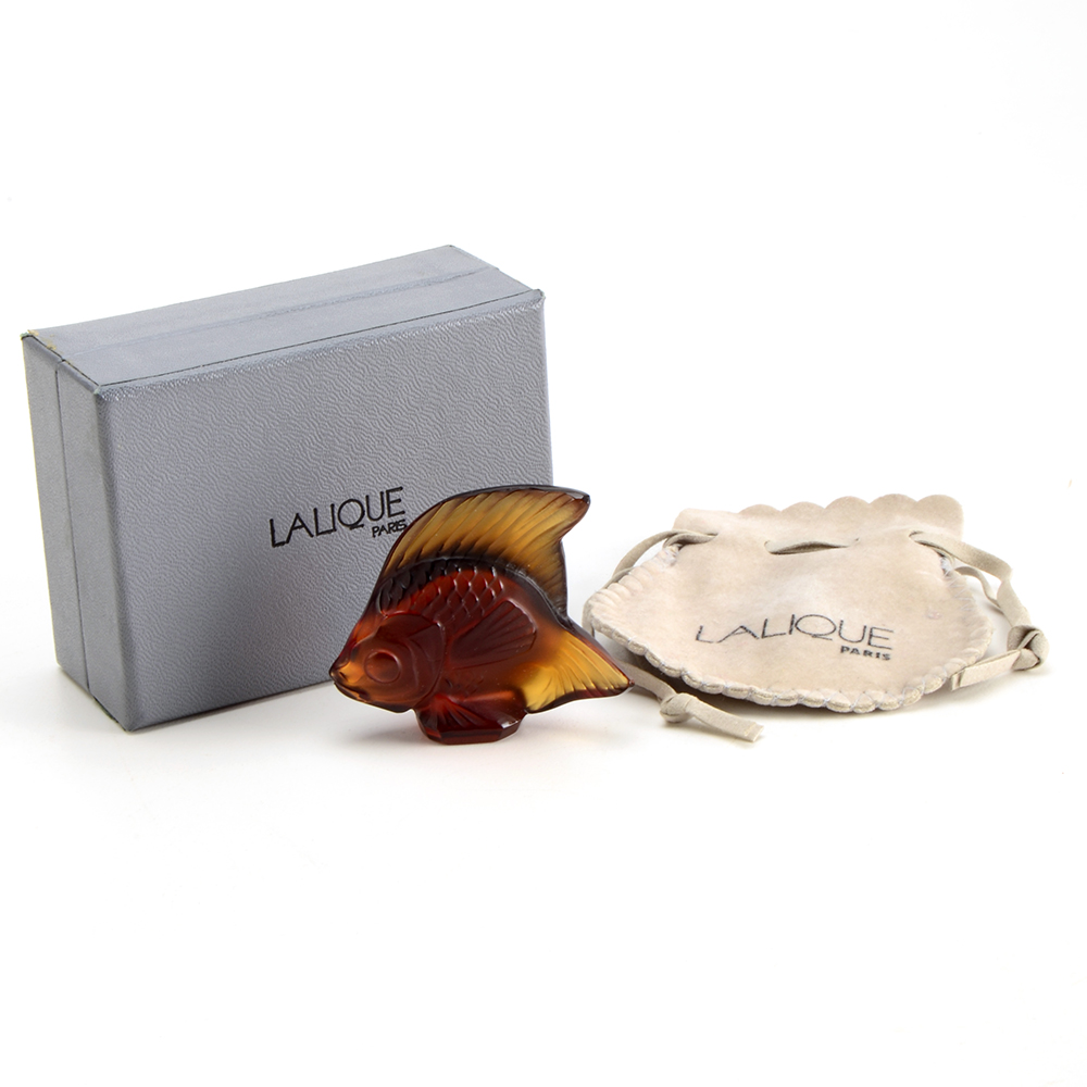 Lalique Brown Glass Fish