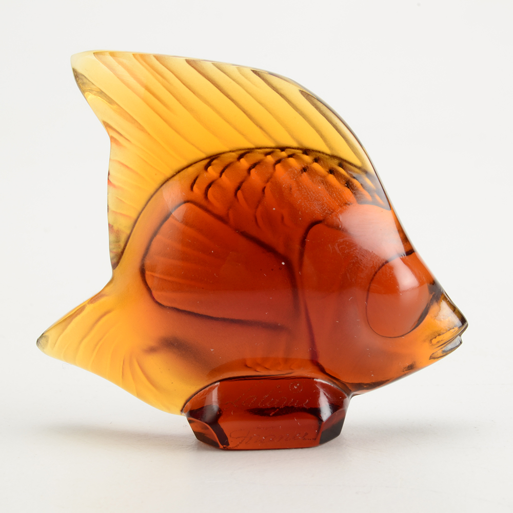 Lalique Brown Glass Fish