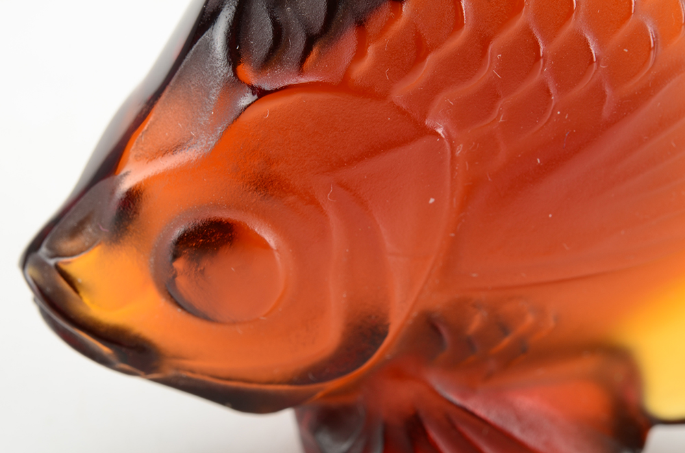 Lalique Brown Glass Fish