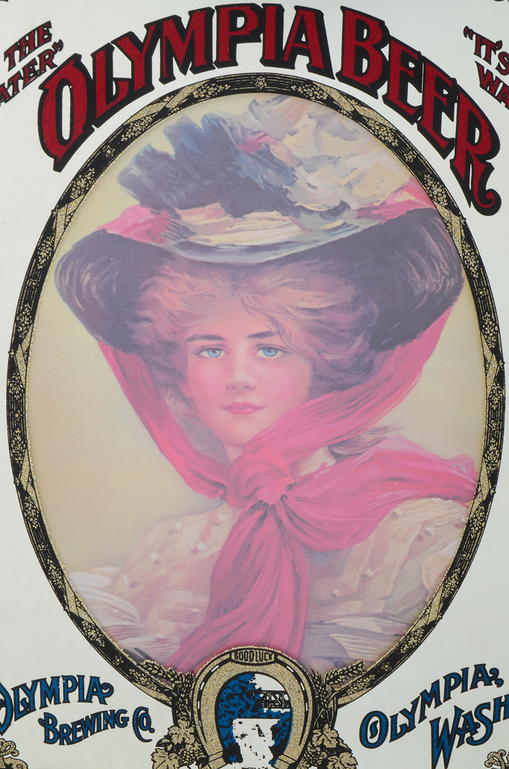 Olympian Beer Framed Mirrored  Bar Sign