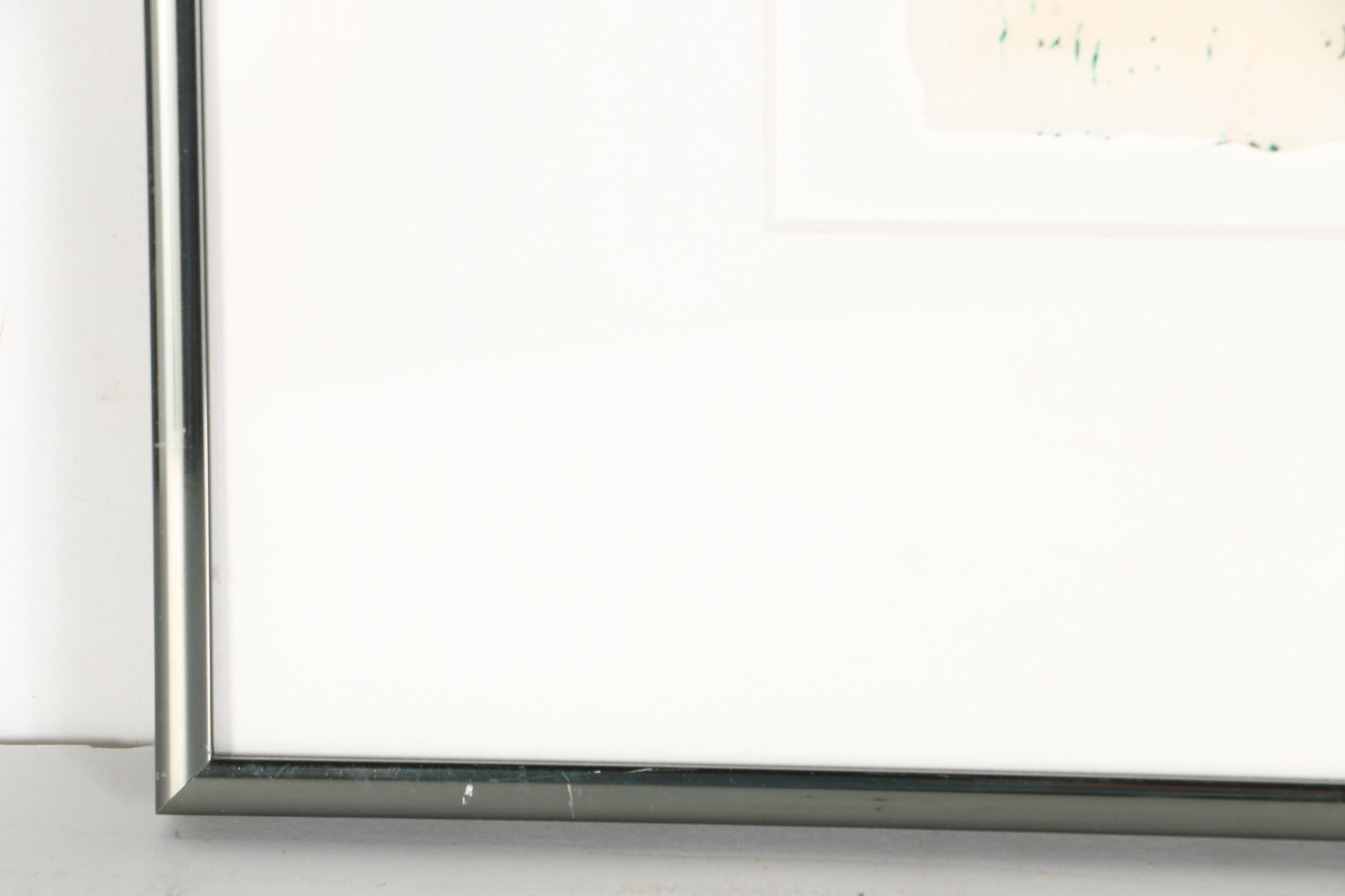 Spero Gouache on Paper of Abstract Figures