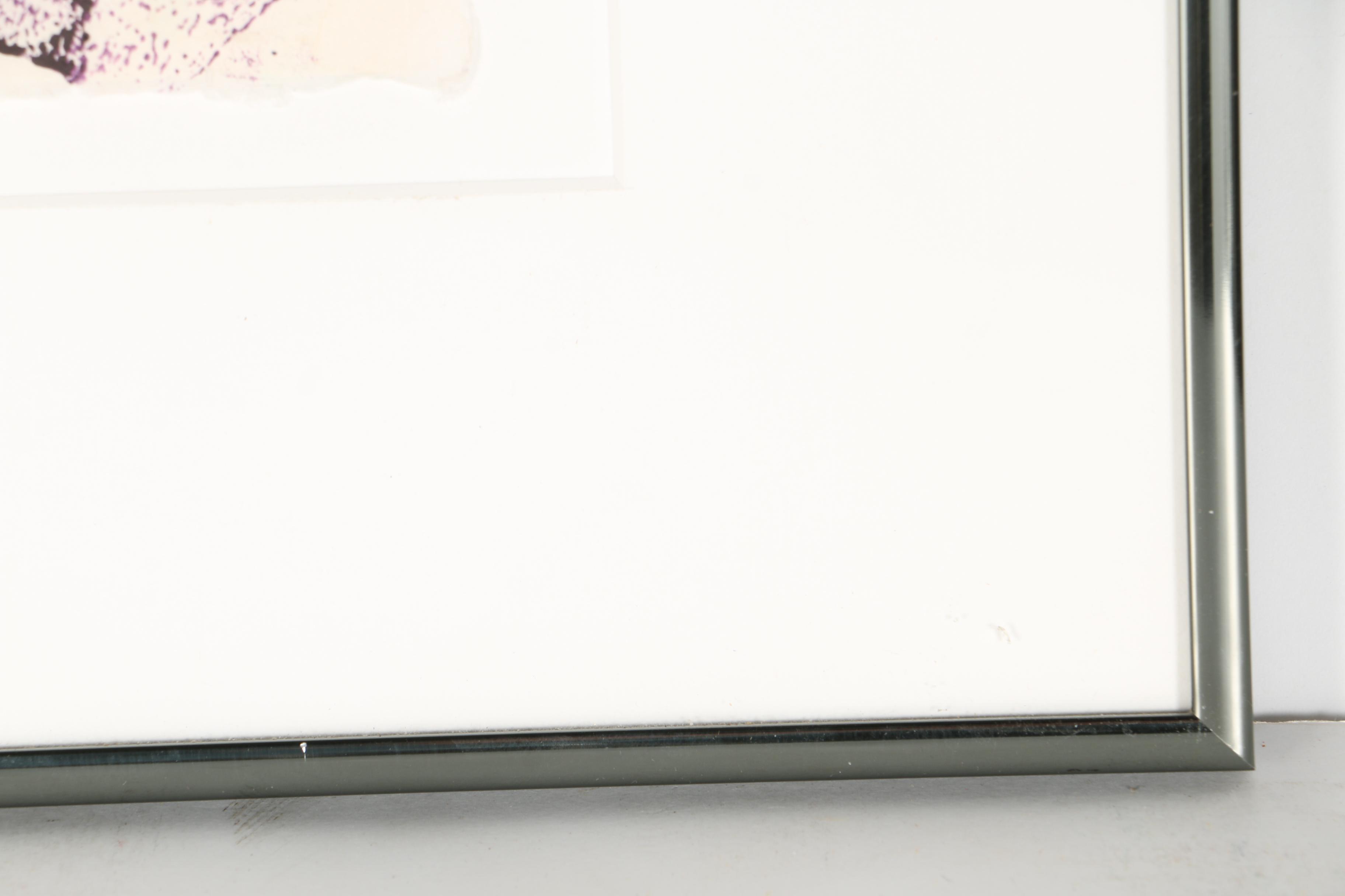 Spero Gouache on Paper of Abstract Figures