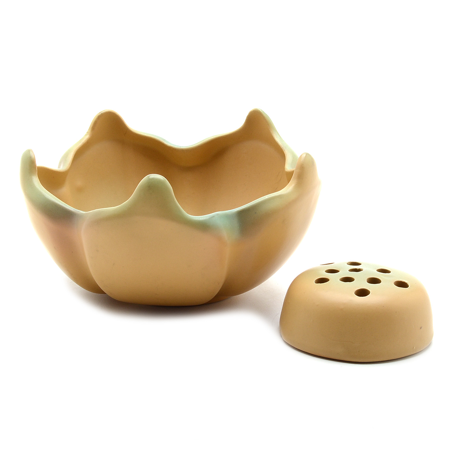 Van Briggle Console Bowl with Flower Frog