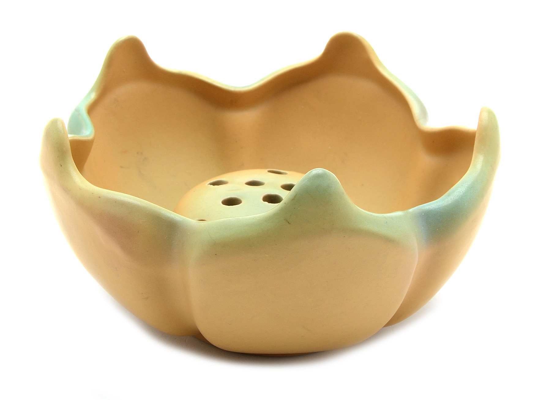 Van Briggle Console Bowl with Flower Frog