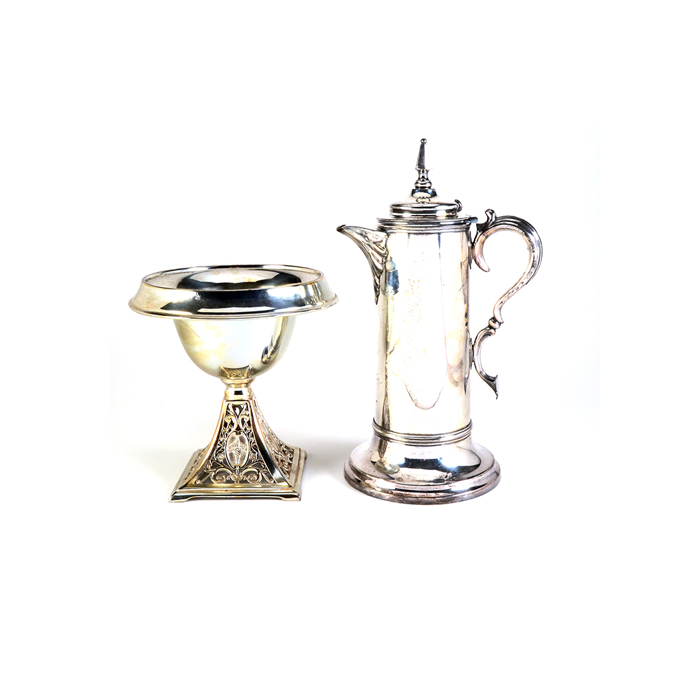 Two Silver-Plate Hollowware Items