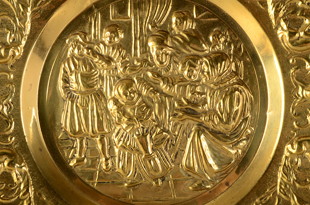 Nine 1960s Hanging Art Decorative Metal  Plates