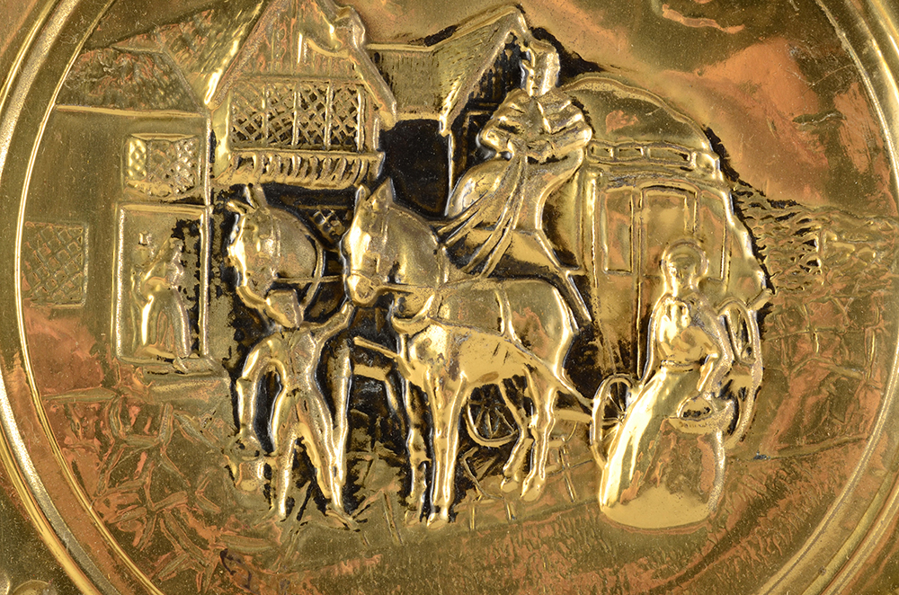 Nine 1960s Hanging Art Decorative Metal  Plates