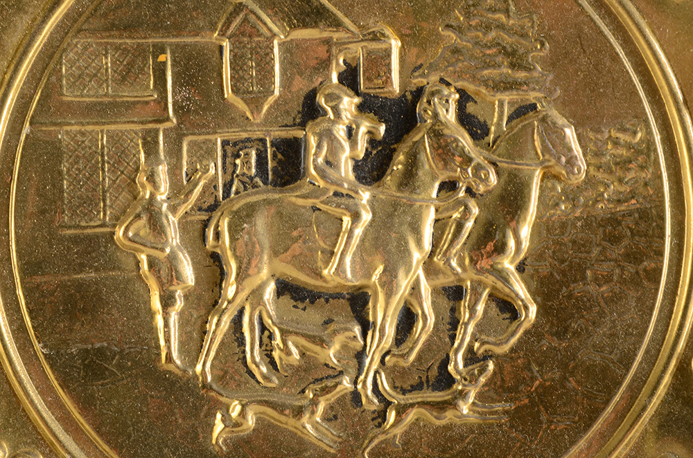 Nine 1960s Hanging Art Decorative Metal  Plates