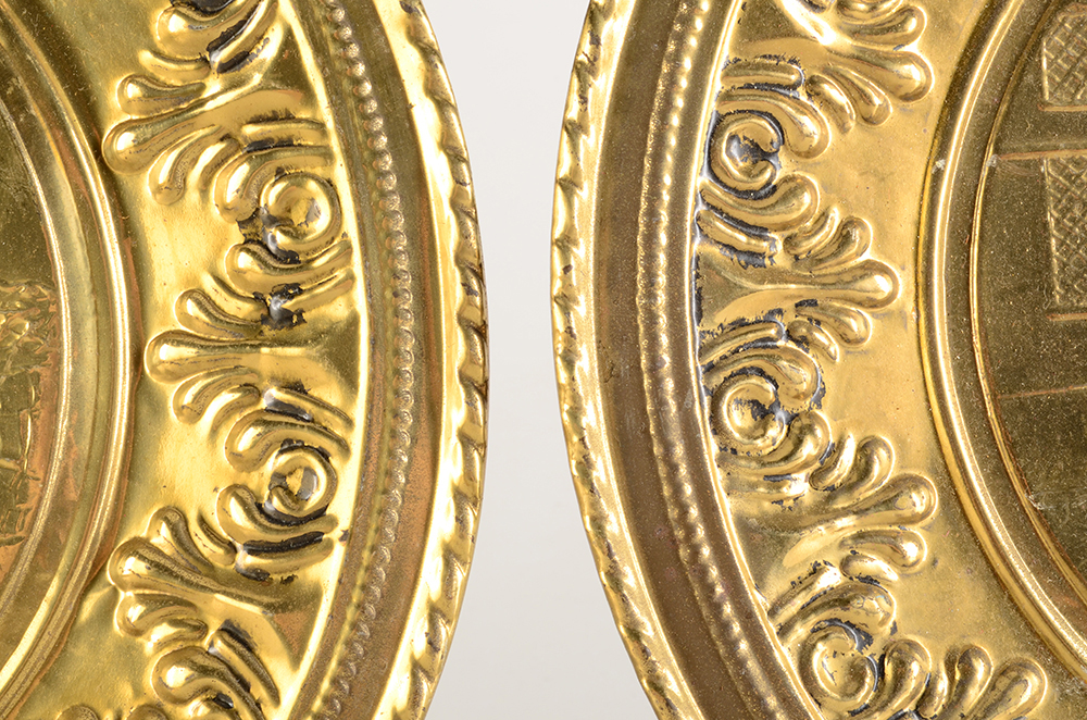 Nine 1960s Hanging Art Decorative Metal  Plates