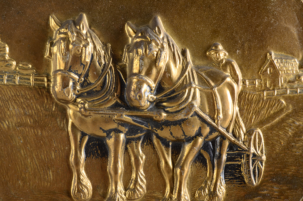 Nine 1960s Hanging Art Decorative Metal  Plates