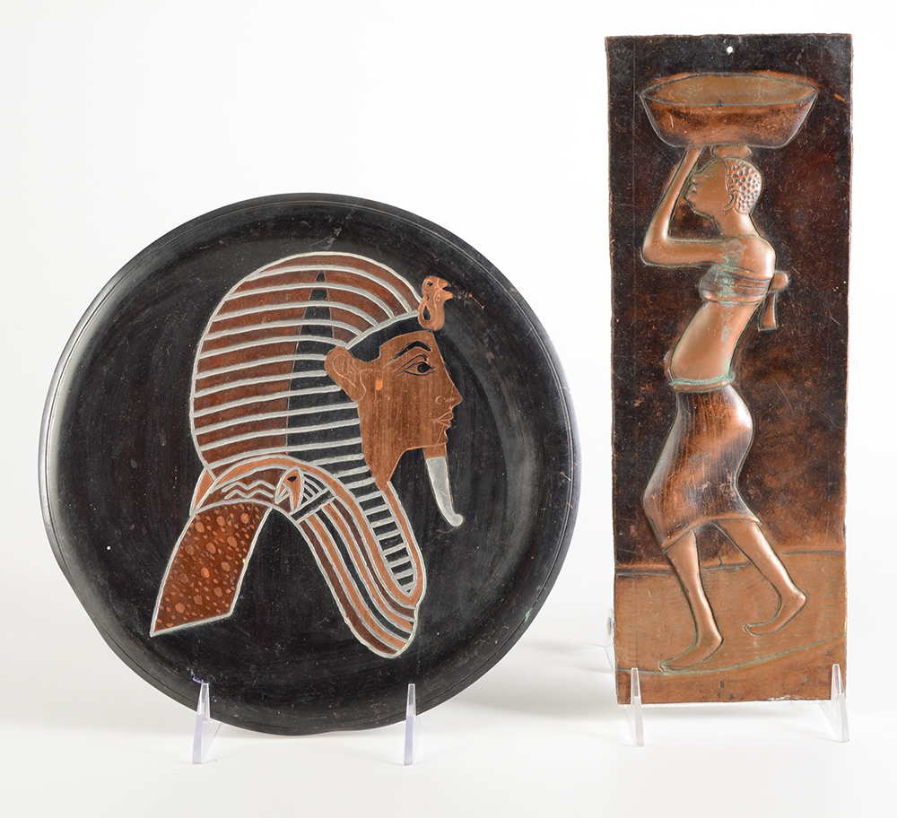 Nine 1960s Hanging Art Decorative Metal  Plates