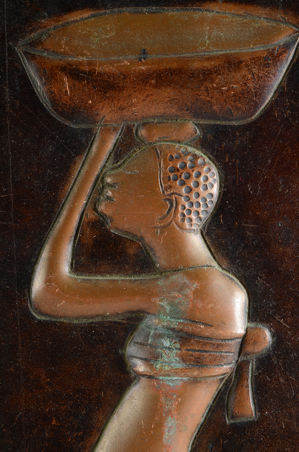 Nine 1960s Hanging Art Decorative Metal  Plates