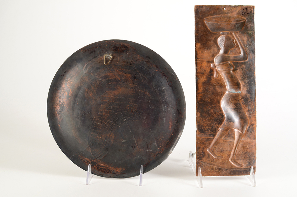 Nine 1960s Hanging Art Decorative Metal  Plates