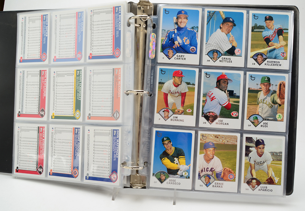 Binders of Baseball Cards