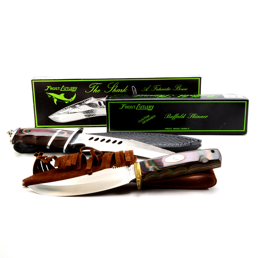 Frost Cutlery Bowie Knives - "The Shark" & "Buffalo Skinner"