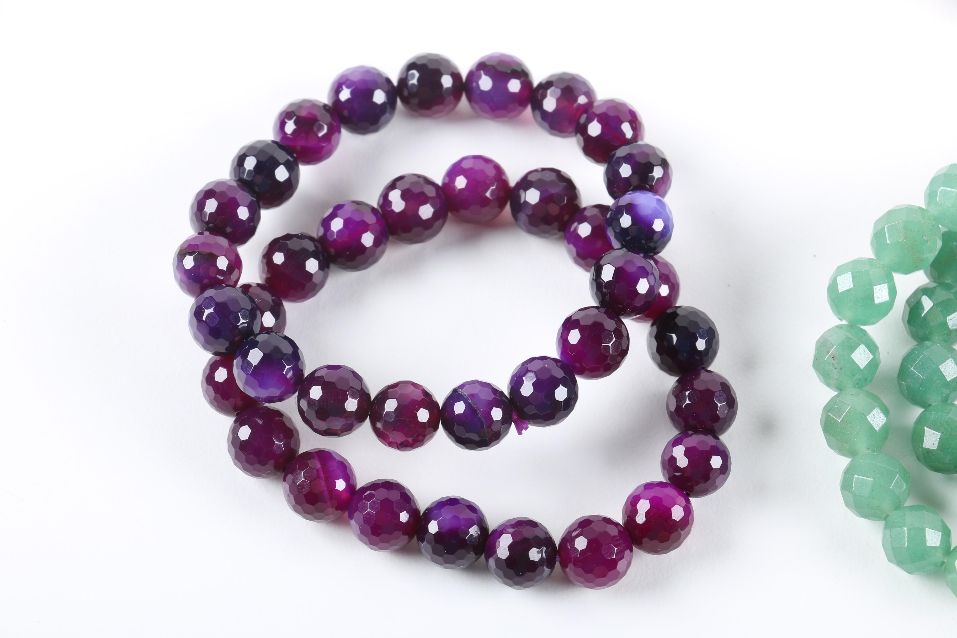 Stone Bracelets, Sterling Silver Bracelet and Earrings