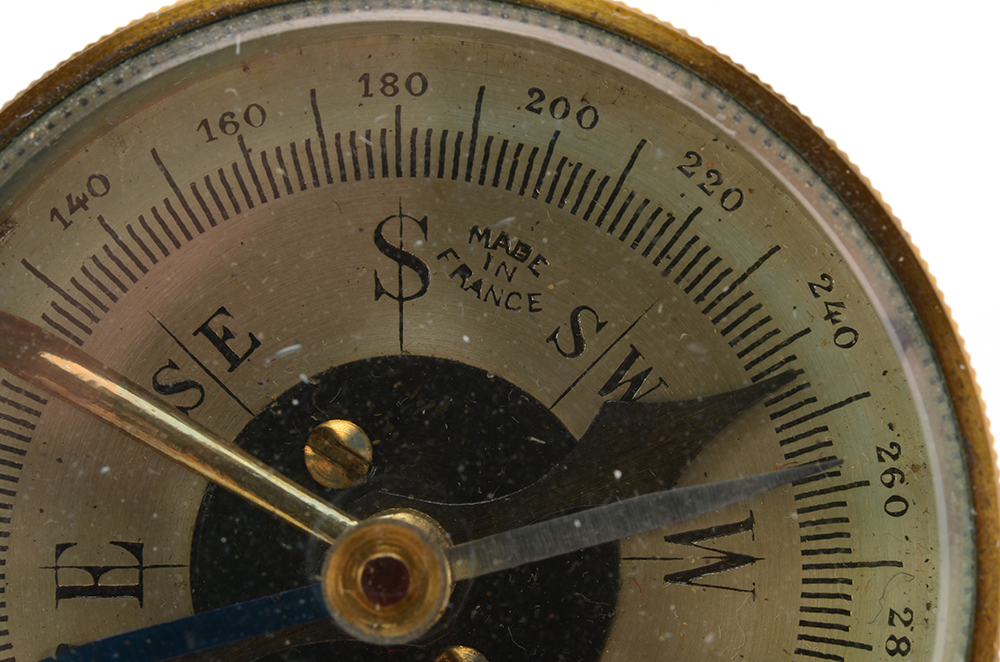 Minerva Stopwatch and French Brass Compass