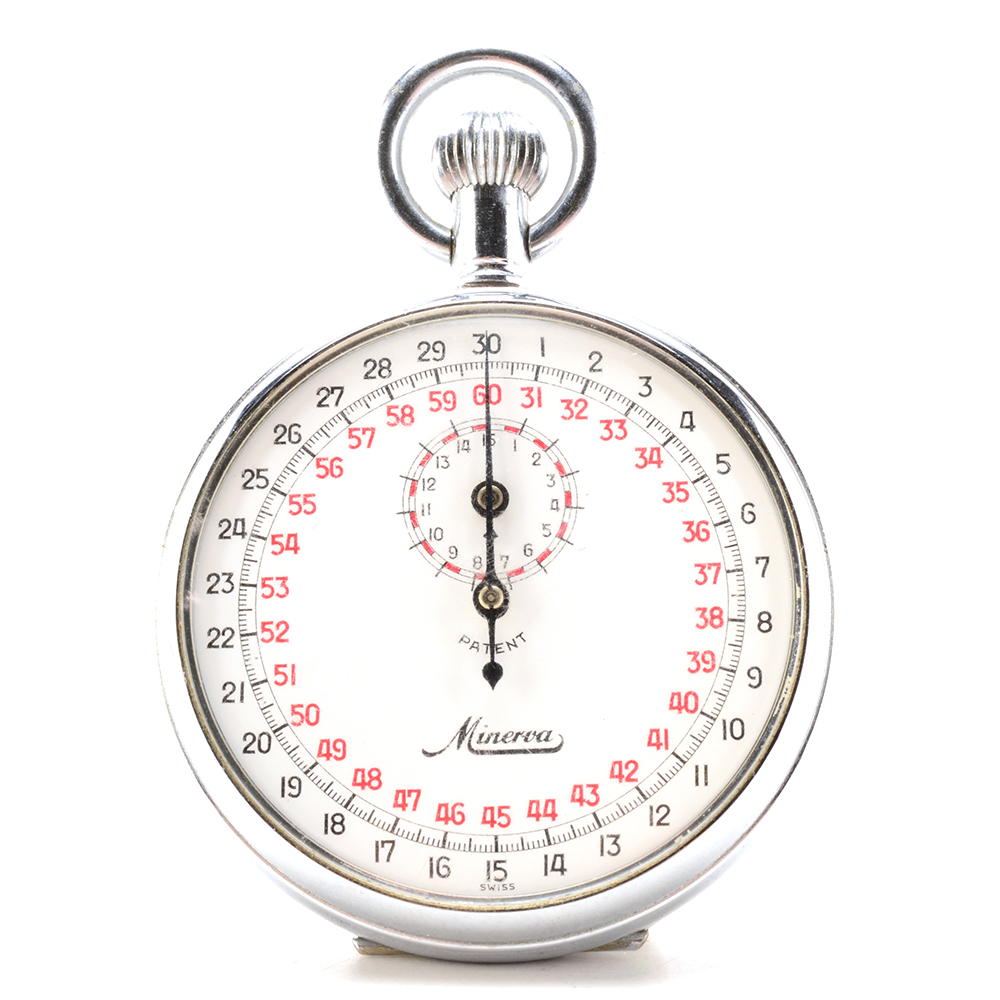 Minerva Stopwatch and French Brass Compass