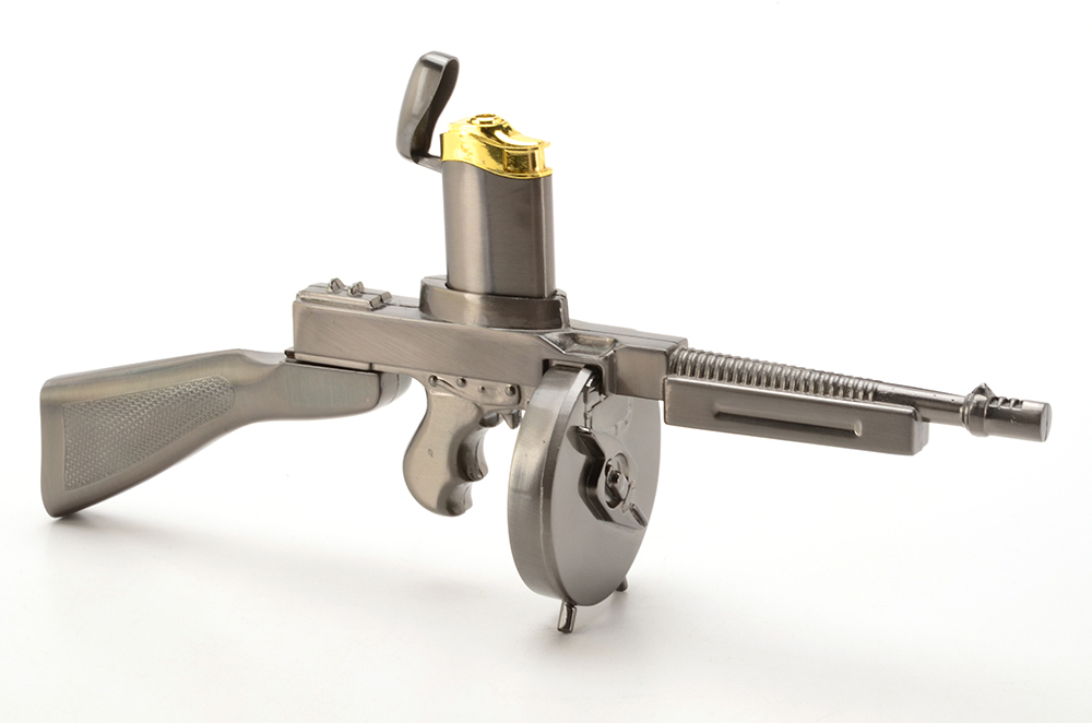 Gangster Style "Thompson" Machine Gun Lighter Holder