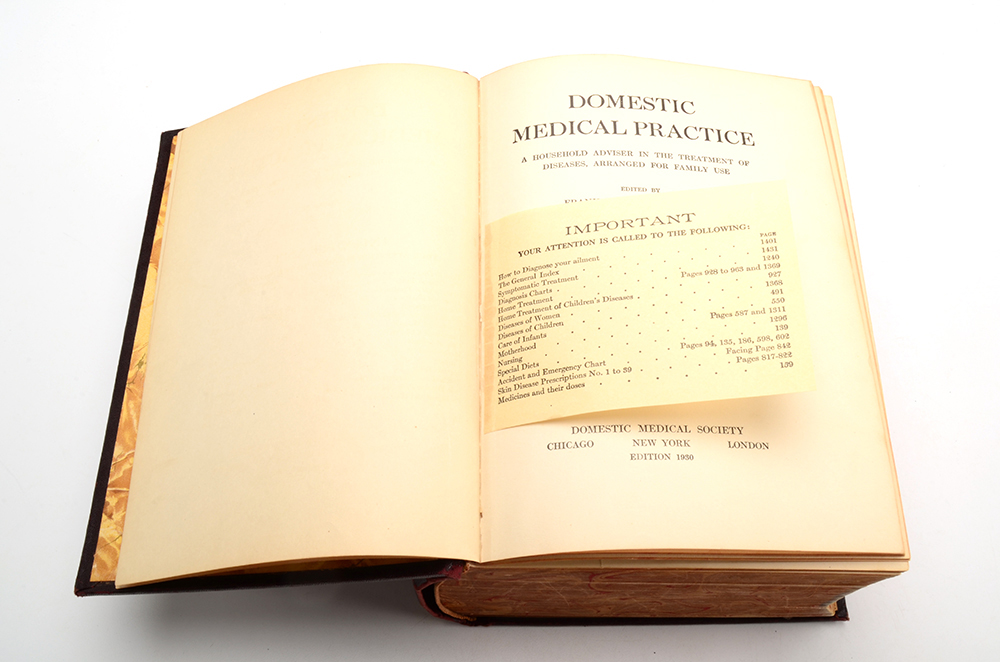 1930 "Domestic Medical Practice" in Hardcover