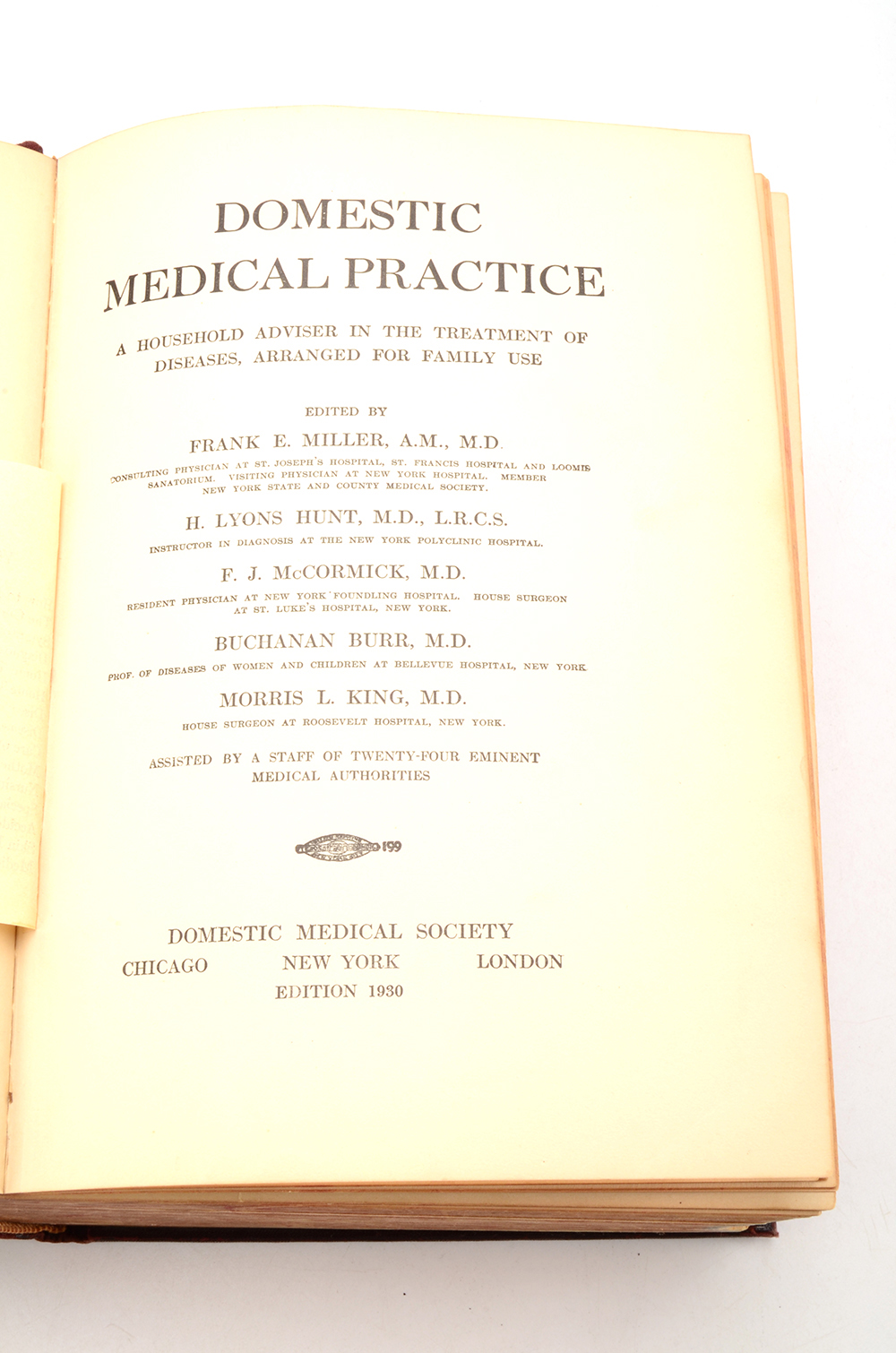 1930 "Domestic Medical Practice" in Hardcover