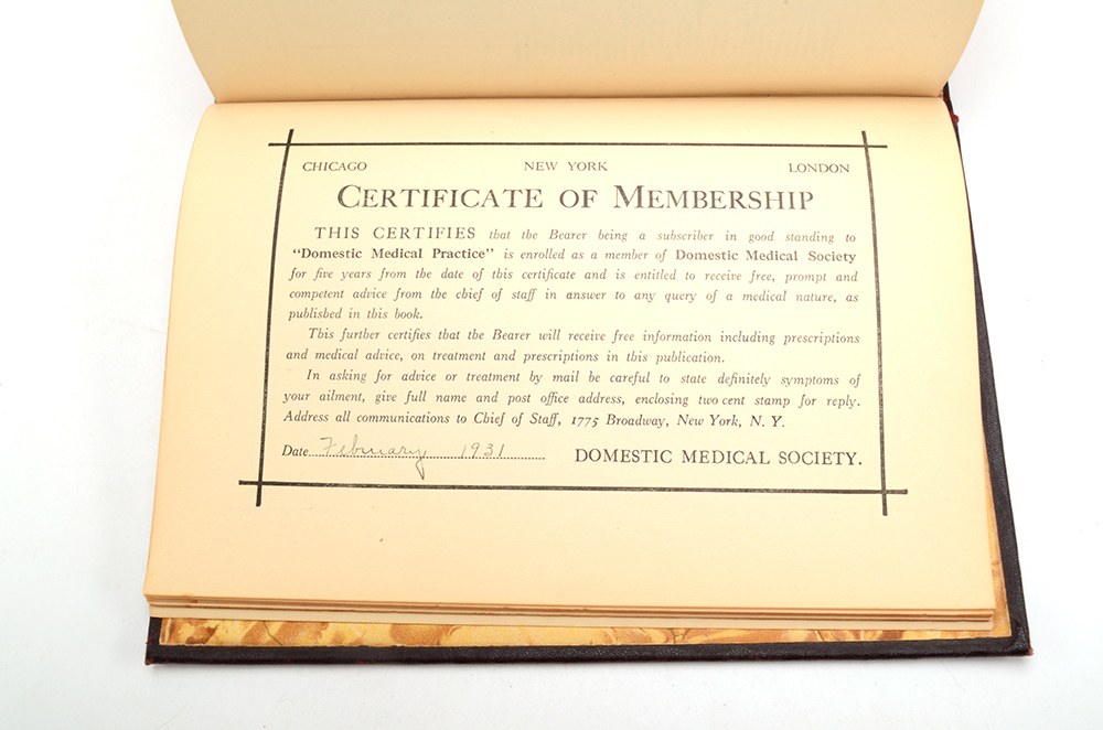 1930 "Domestic Medical Practice" in Hardcover