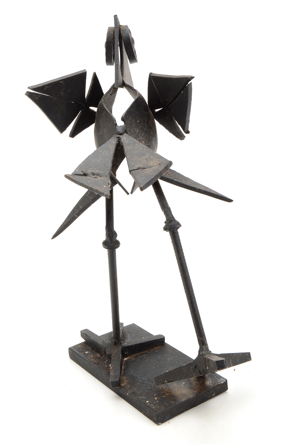 Black Metal Bird Sculpture