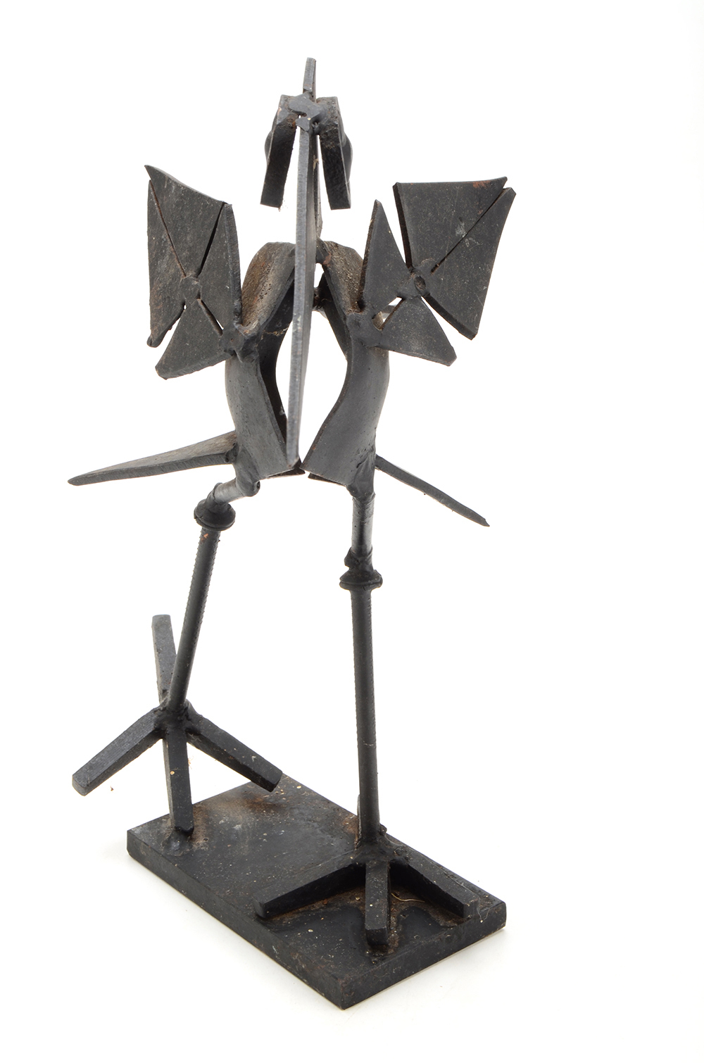 Black Metal Bird Sculpture
