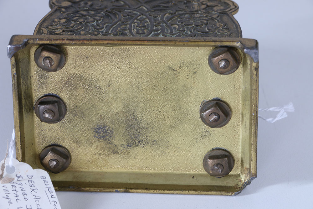 Brass Inkwells and Other Desk Accessories