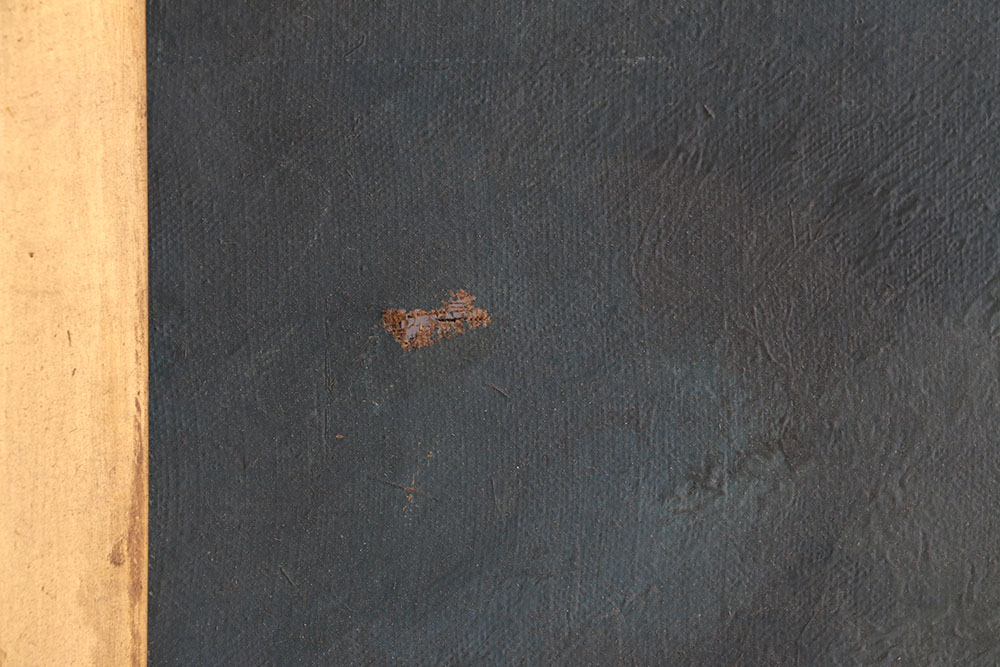 Oil on Canvas Painting of Boat in Storm