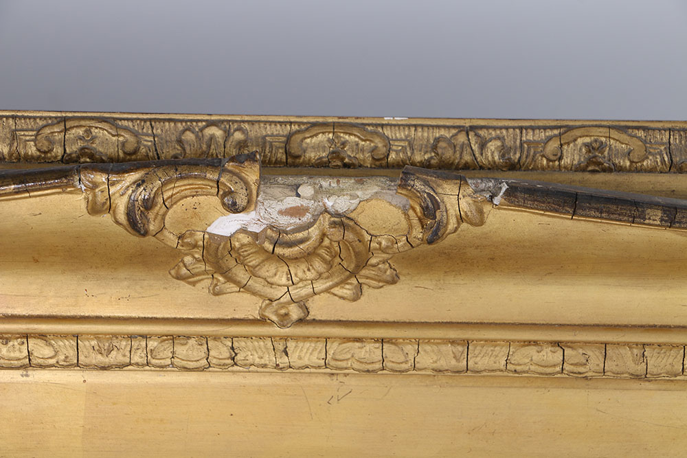 Oil on Canvas Painting of Boat in Storm