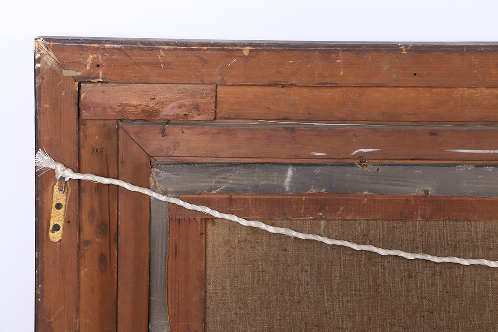 Oil on Canvas Painting of Boat in Storm