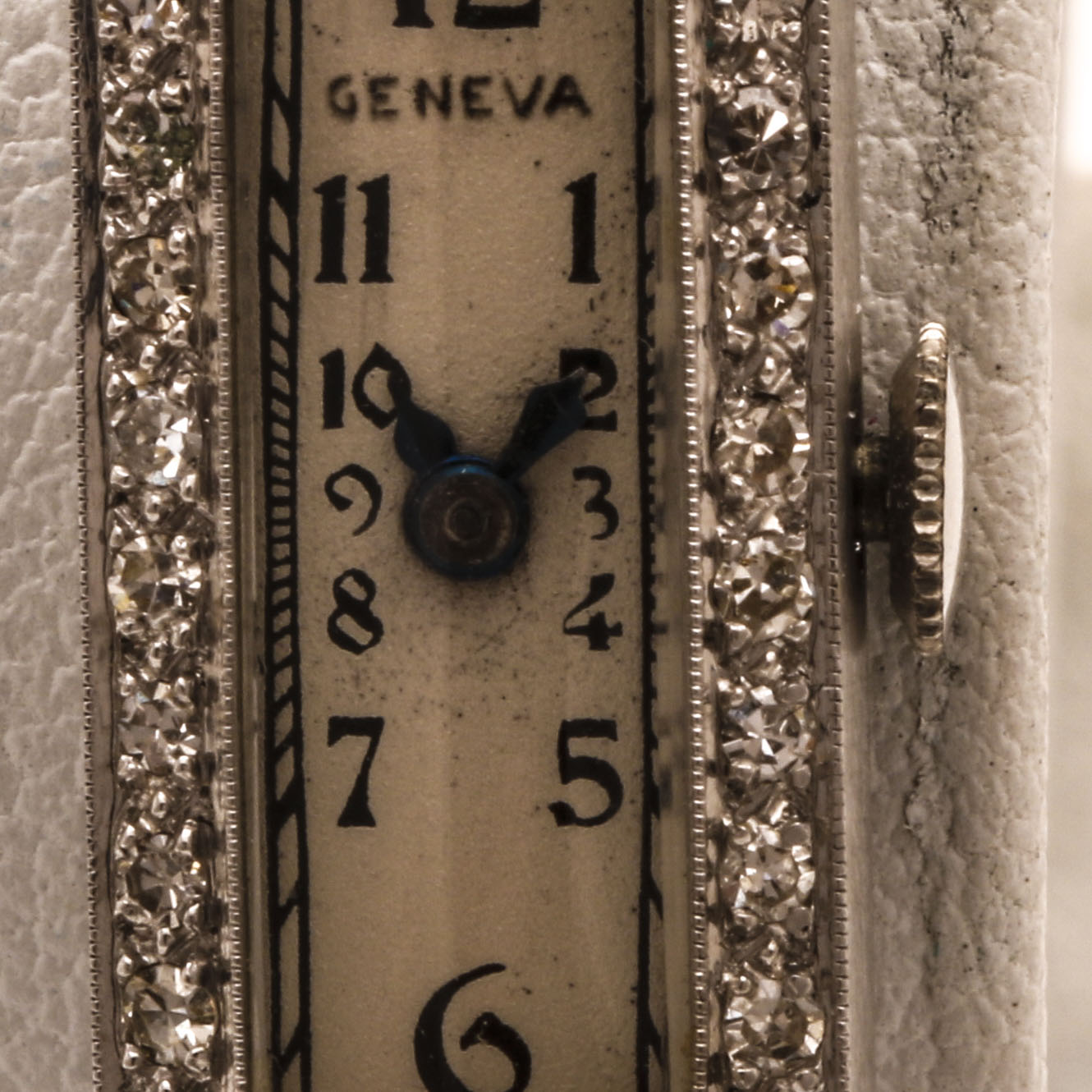 Art Deco Style Geneva Platinum Diamond Watch