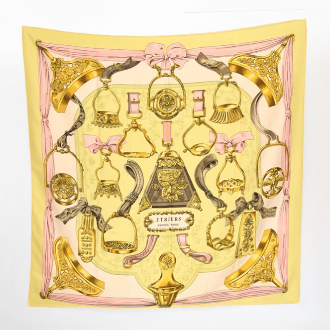 Hermès "Etriers" Silk Twill Scarf