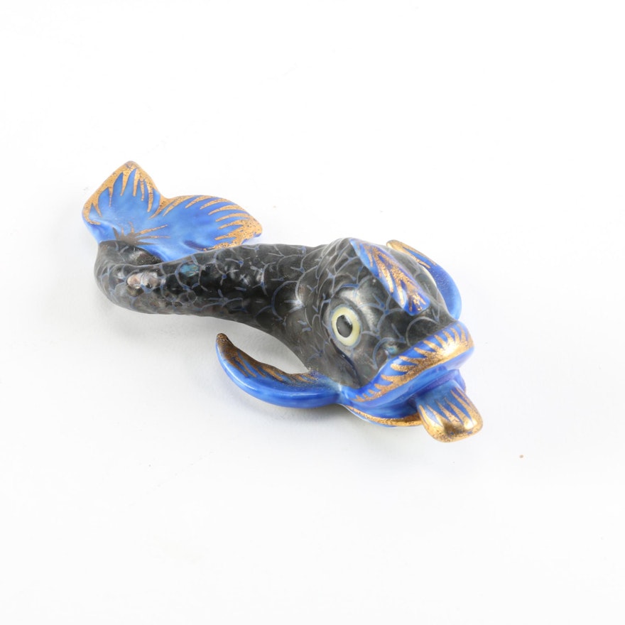 Herend Blue Koi Fish