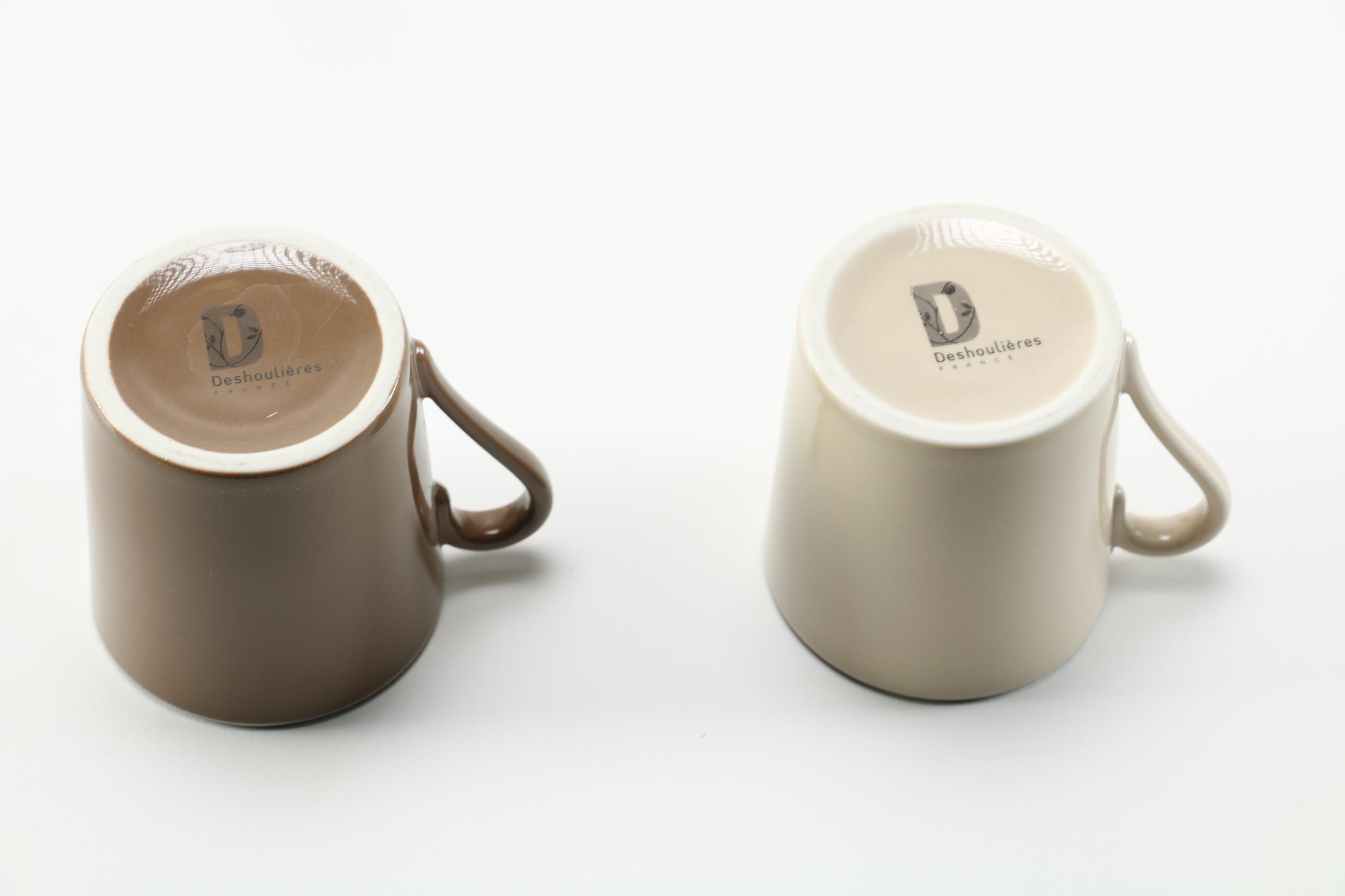 Deshoulieres Espresso Cups and Saucers