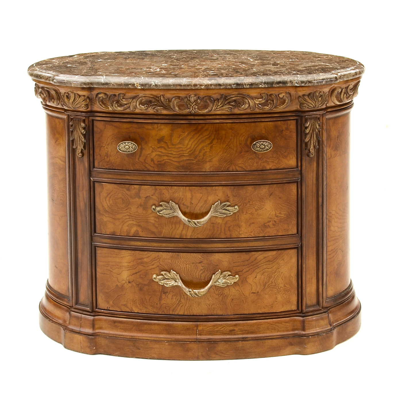 Henredon Oval Buffet with Marble Top