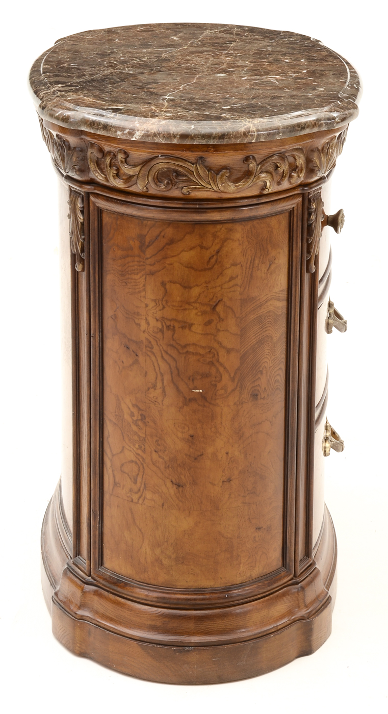 Henredon Oval Buffet with Marble Top