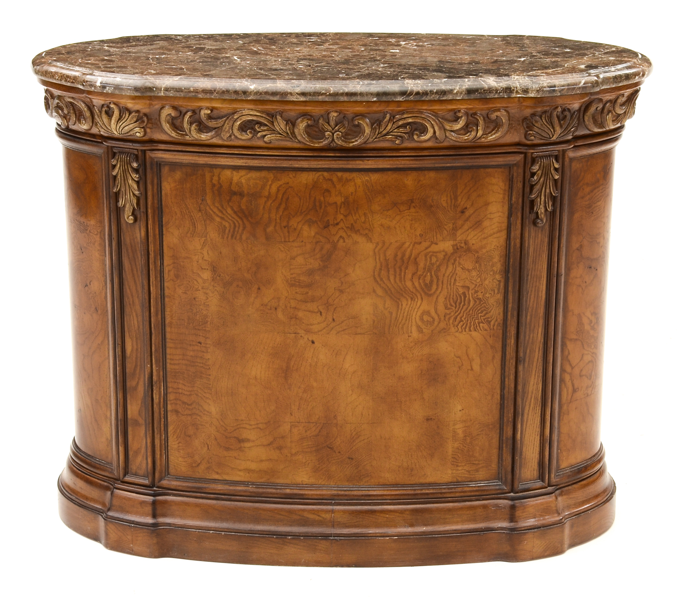 Henredon Oval Buffet with Marble Top