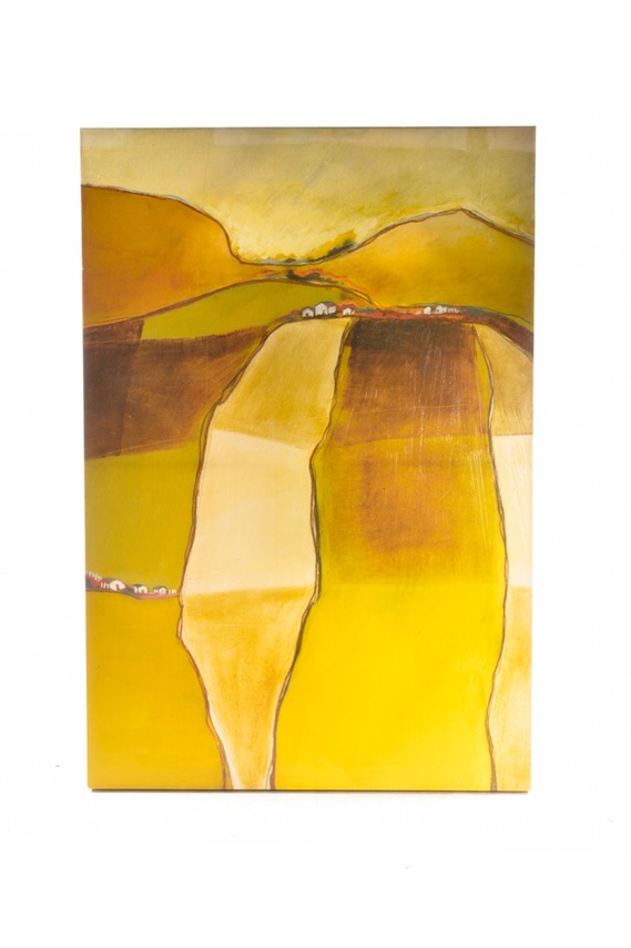 Oil Painting on Canvas of Abstract Landscape Diptych