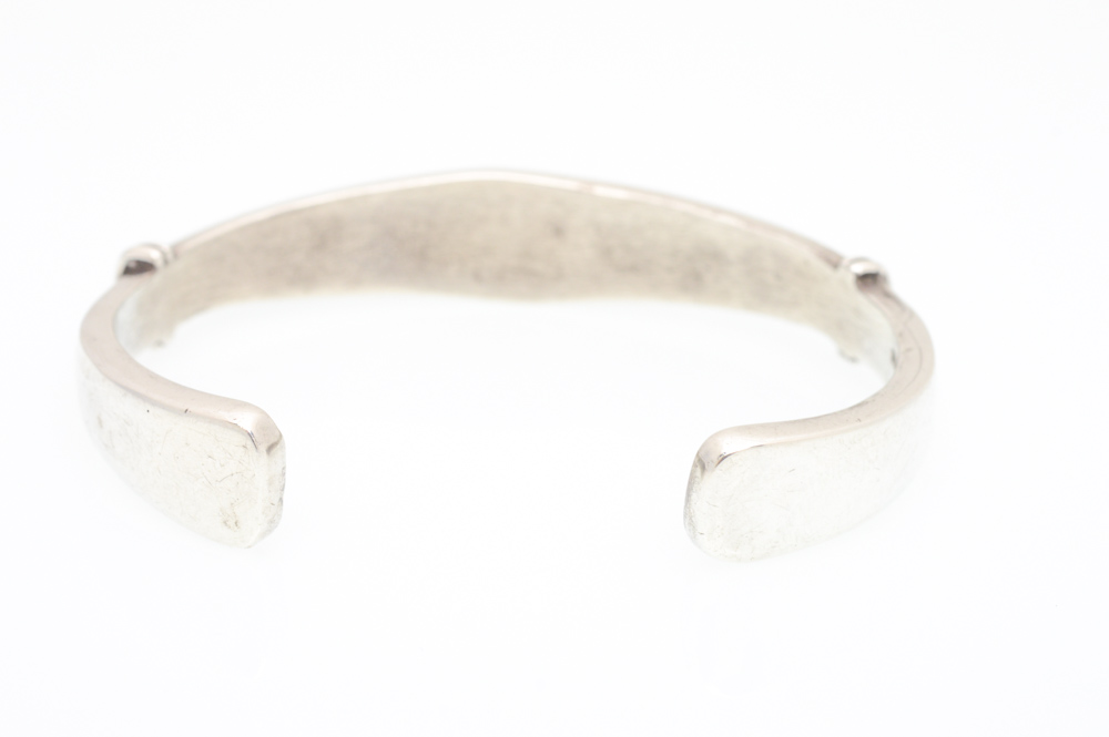 Sterling Silver Synthetic Opal and Turquoise Cuff Bracelet