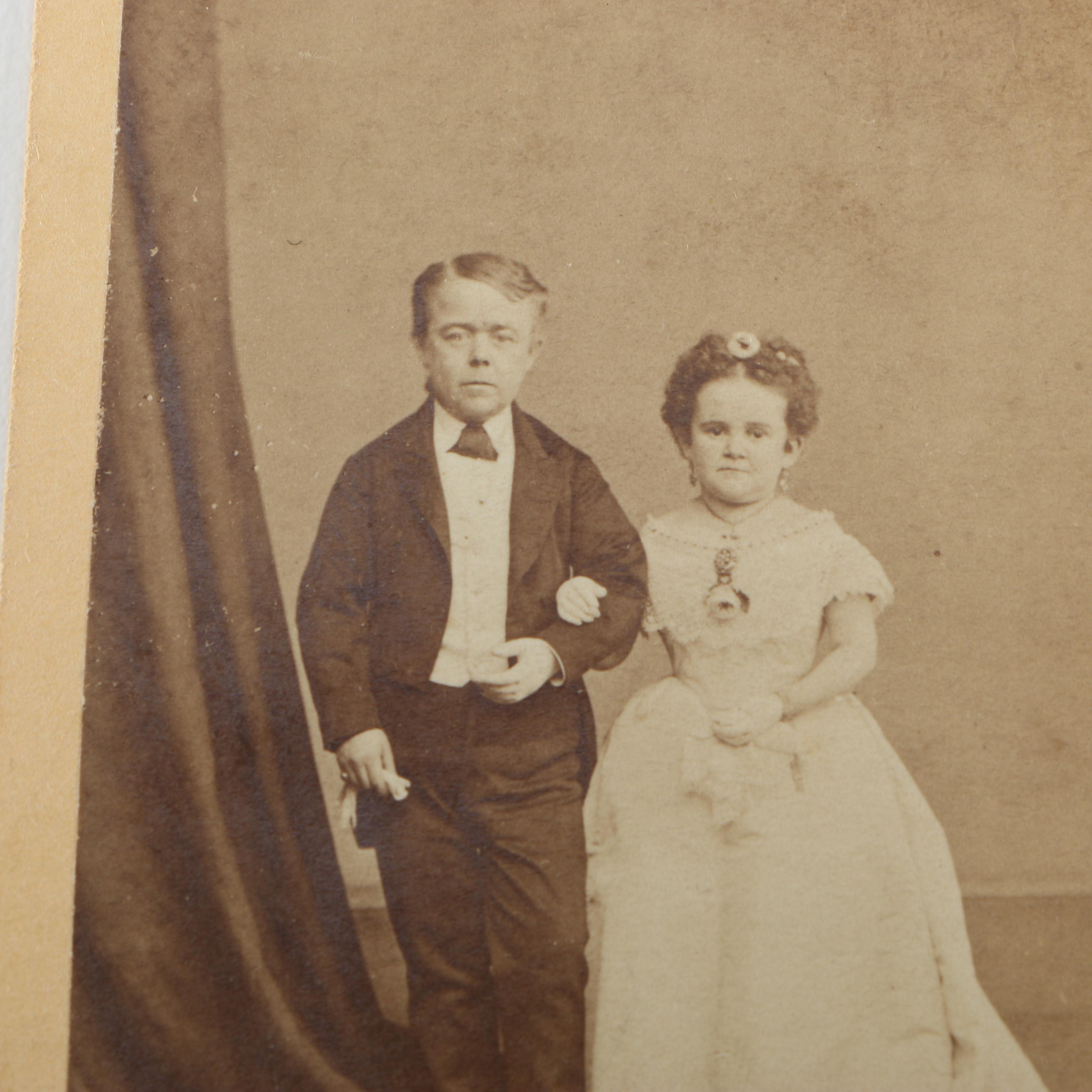 Circa Late 1800s Carte de Visite Portraits of Charles Stratton Family