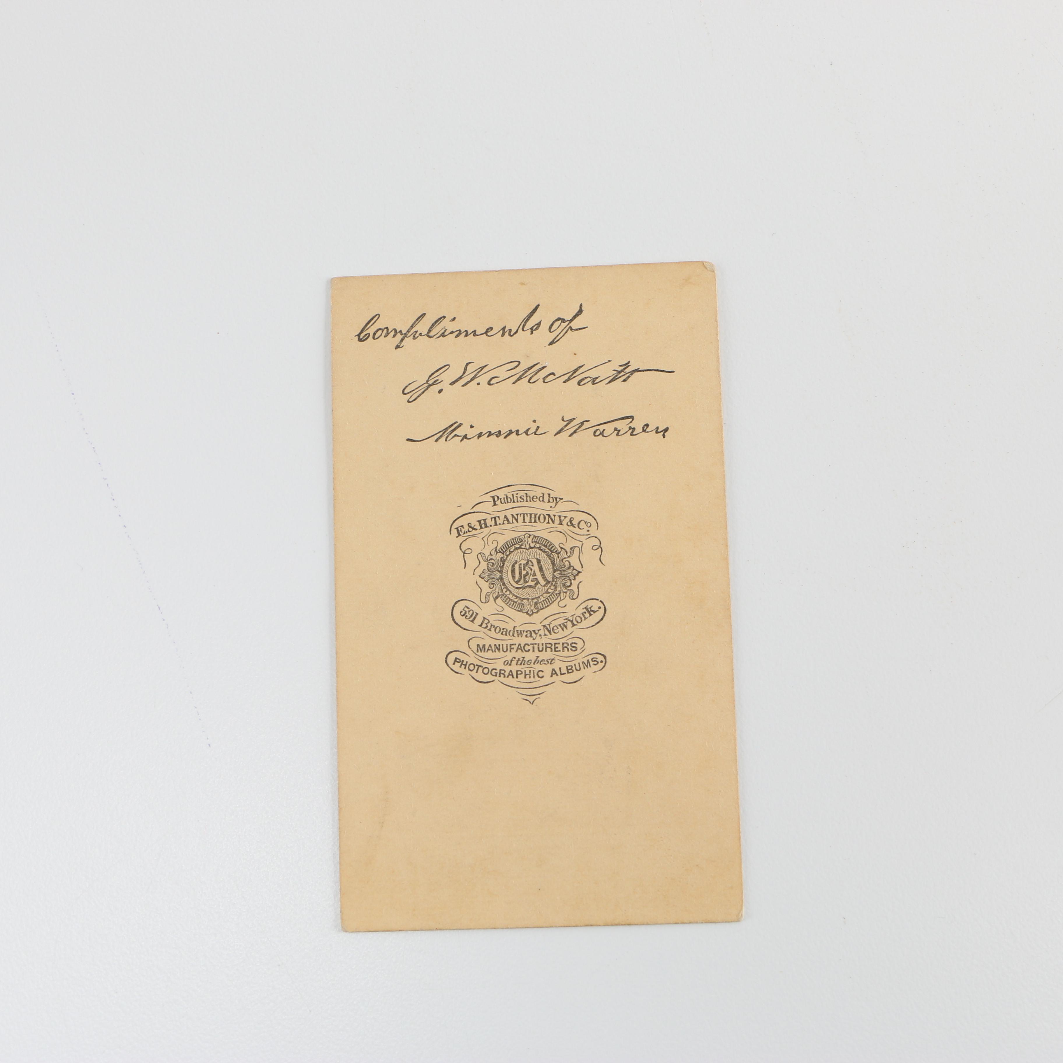 Circa Late 1800s Carte de Visite Portraits of Charles Stratton Family