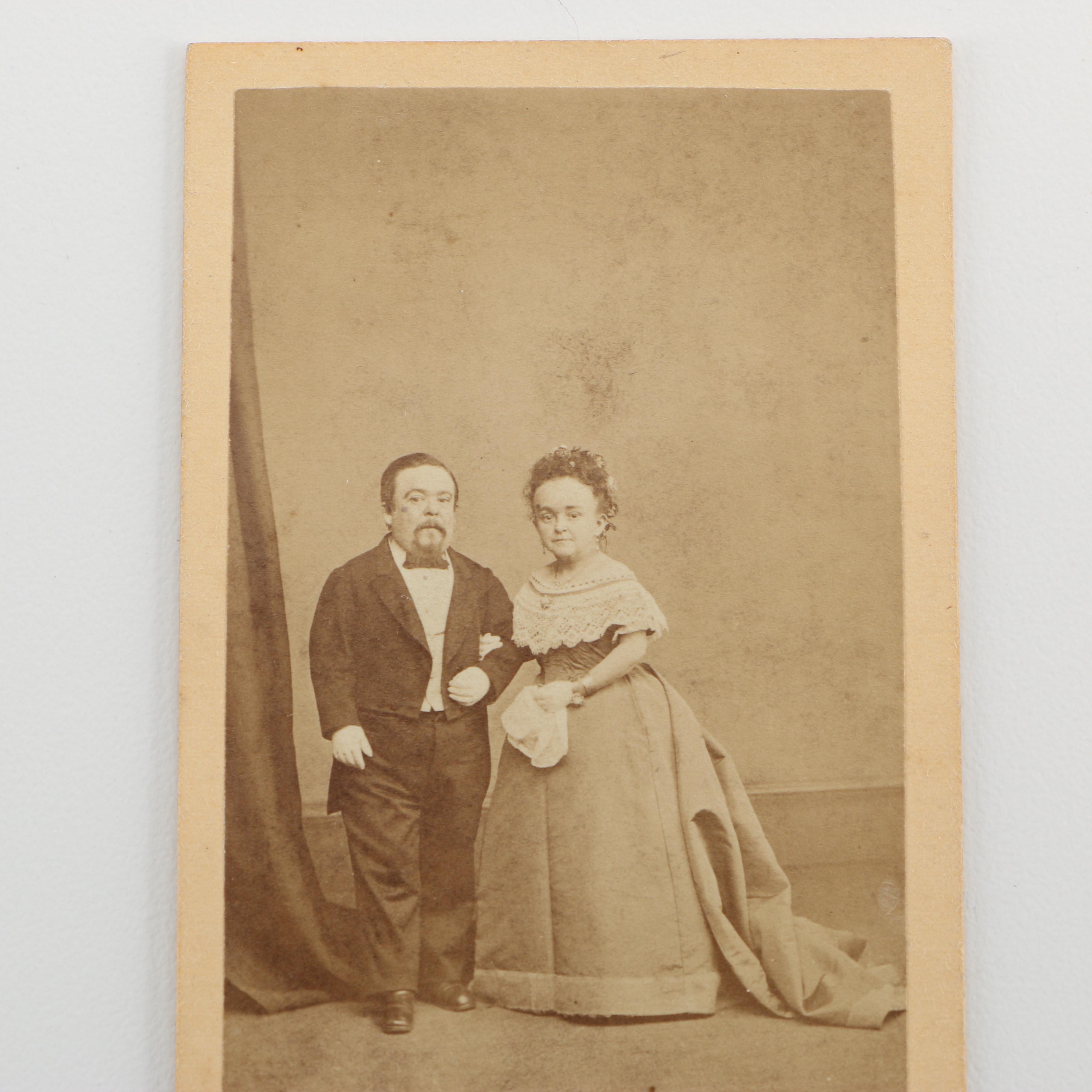 Circa Late 1800s Carte de Visite Portraits of Charles Stratton Family