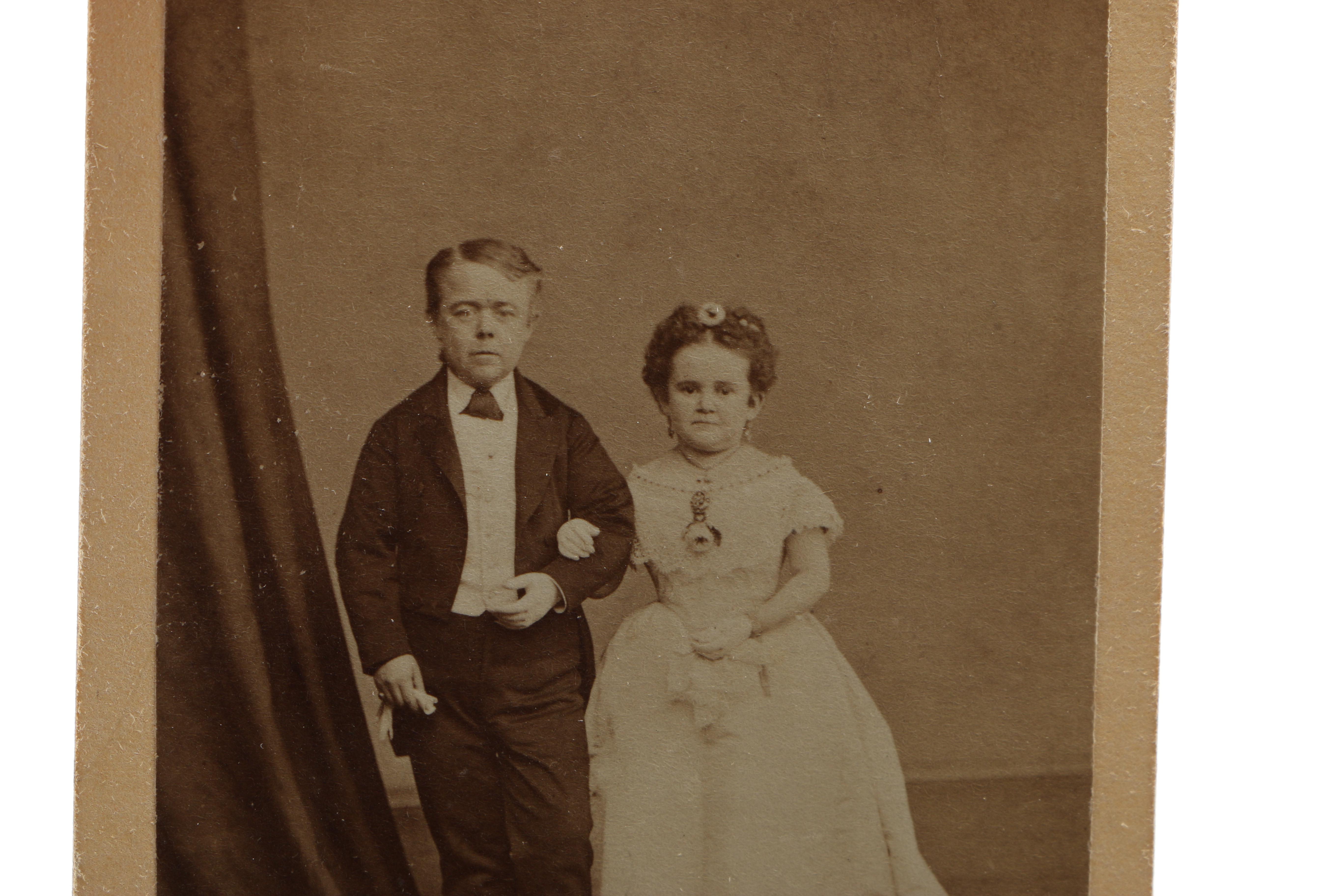 Circa Late 1800s Carte de Visite Portraits of Charles Stratton Family