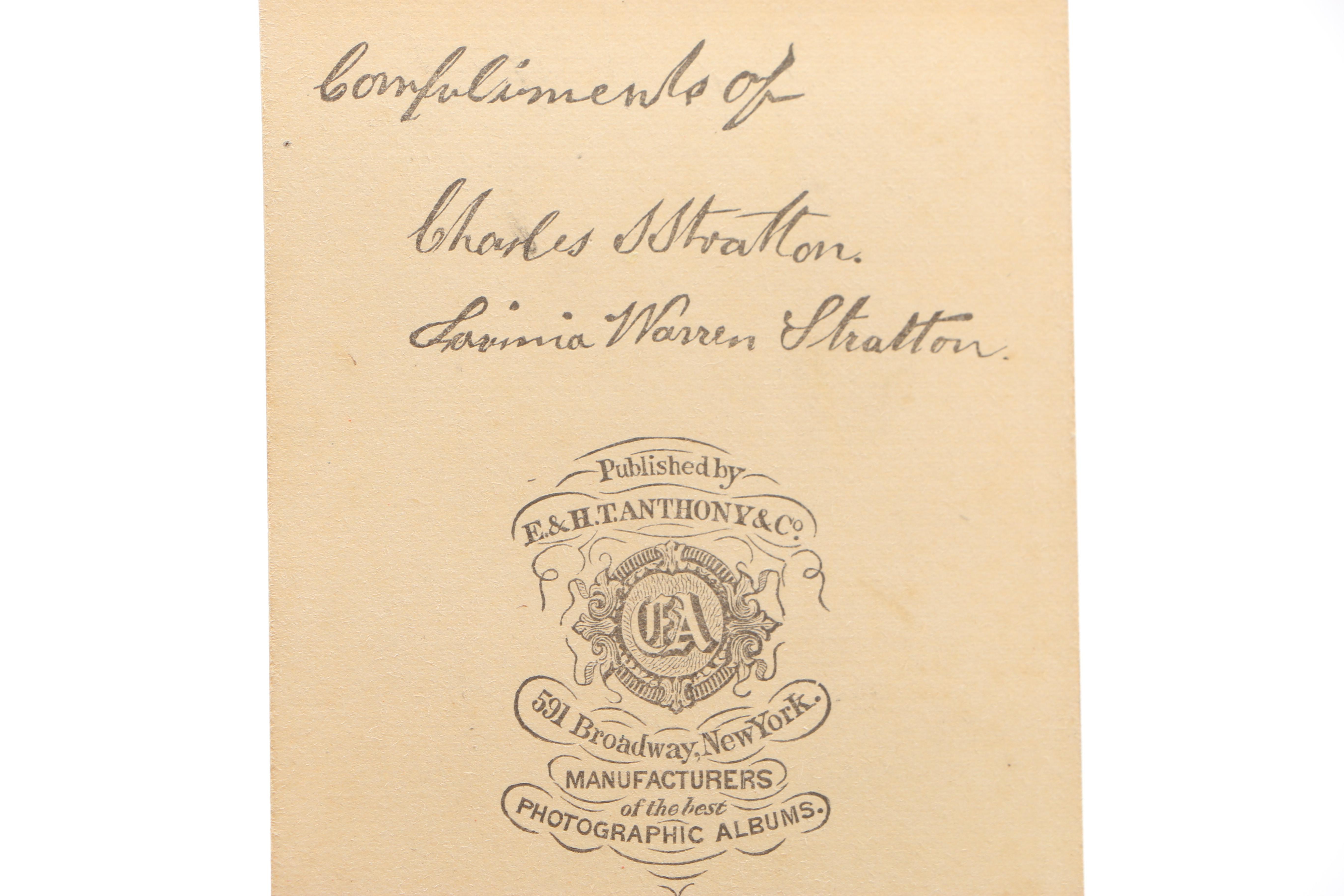 Circa Late 1800s Carte de Visite Portraits of Charles Stratton Family