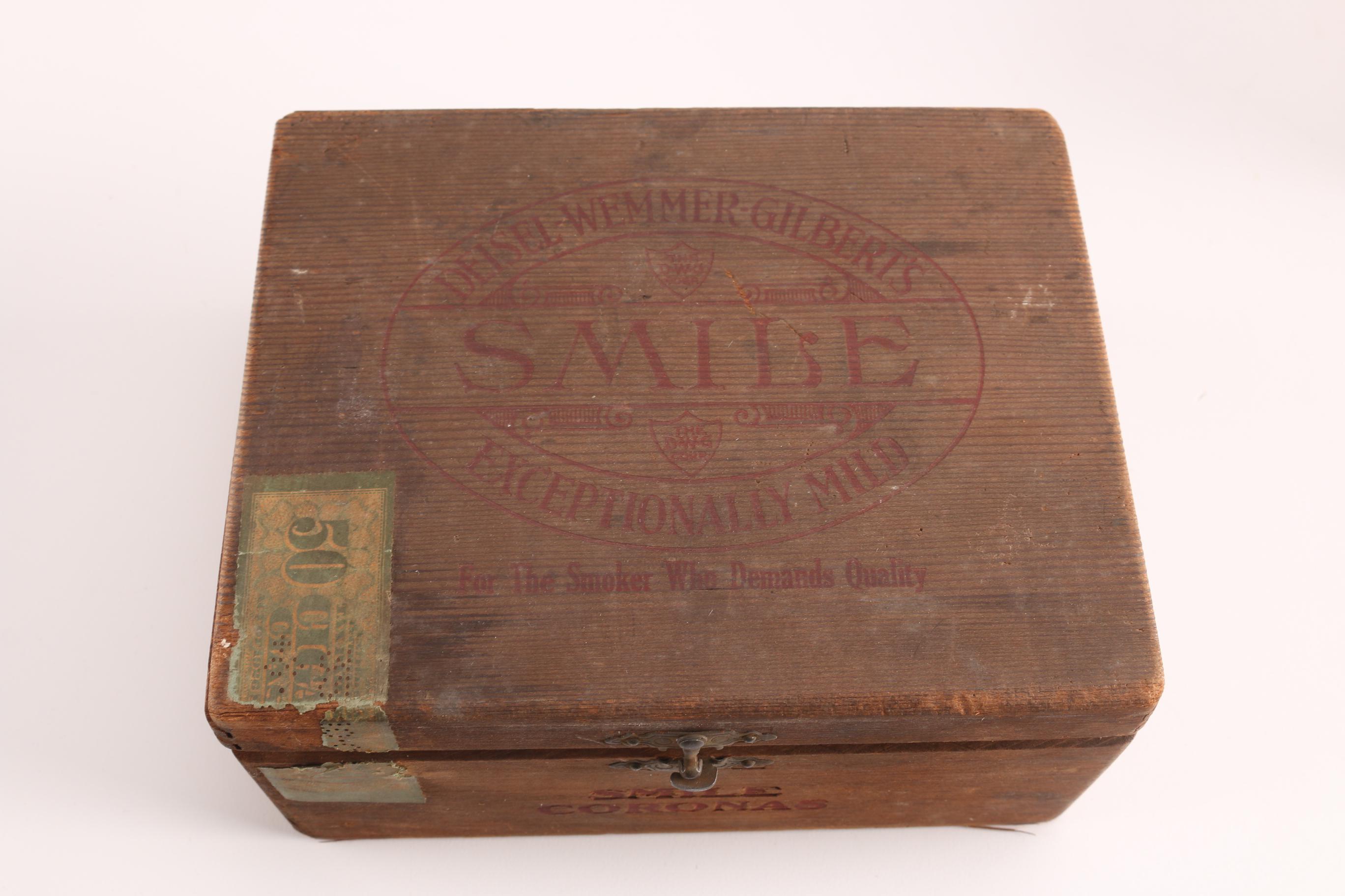 Early 20th Century Cigar Boxes and Assorted Stamps