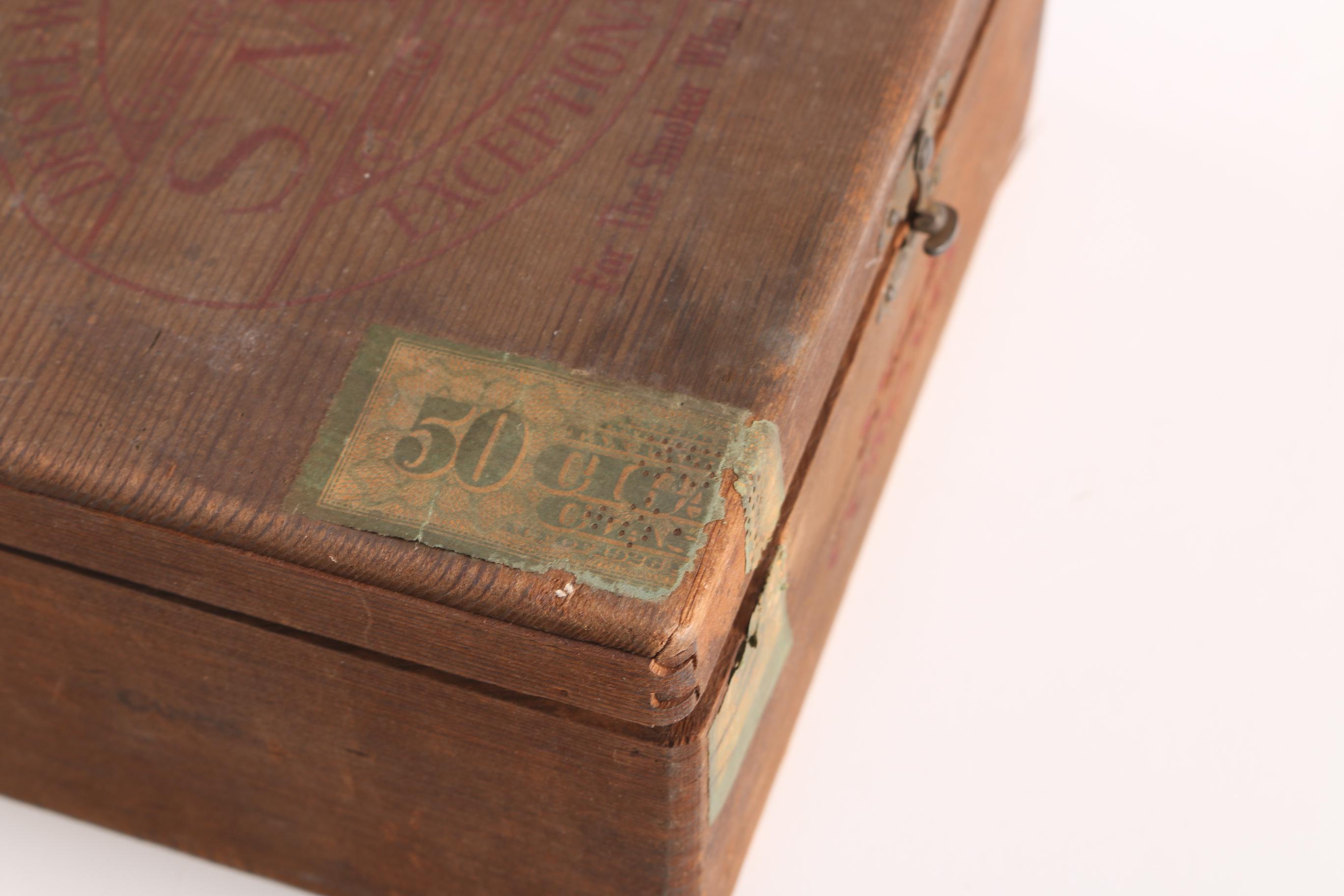 Early 20th Century Cigar Boxes and Assorted Stamps