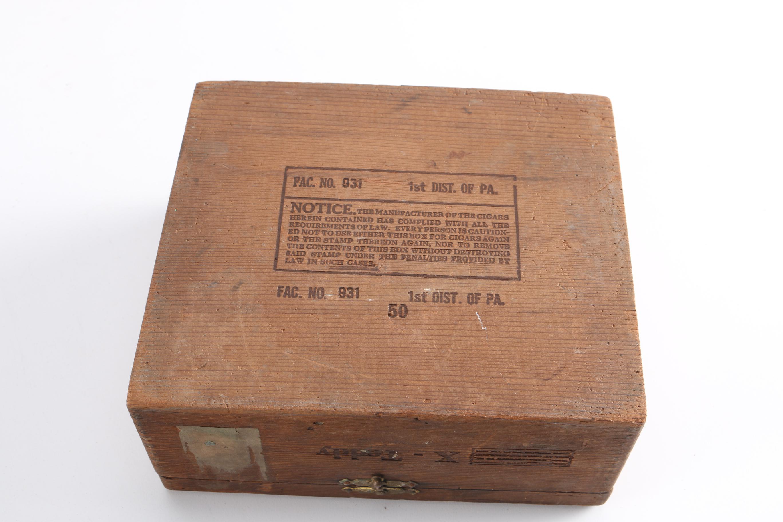 Early 20th Century Cigar Boxes and Assorted Stamps